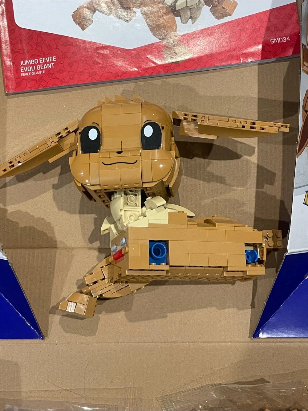 Pokémon Jumbo Eevee Mega Blocks Building Set - Partially Built